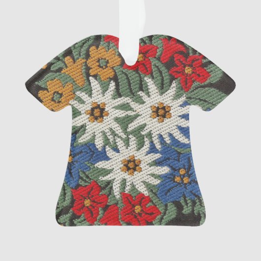 Edelweiss Zwitsers alpenventiel Ornament (voorkant)