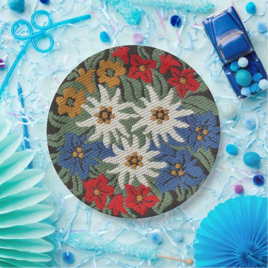 Edelweiss Zwitsers alpenventiel Papieren Bordje (Feest)