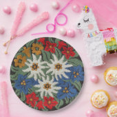 Edelweiss Zwitsers alpenventiel Papieren Bordje (Feest)