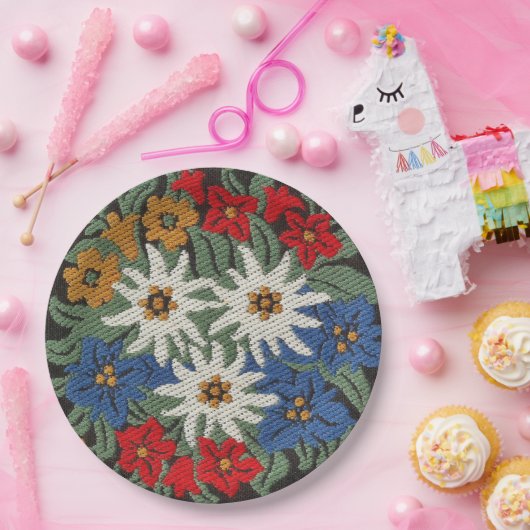 Edelweiss Zwitsers alpenventiel Papieren Bordje (Feest)