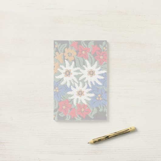 Edelweiss Zwitsers alpenventiel Post-it® Notes (Op bureau)