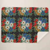 Edelweiss Zwitsers alpenventiel Sherpa Deken (Voorkant (horizontaal))