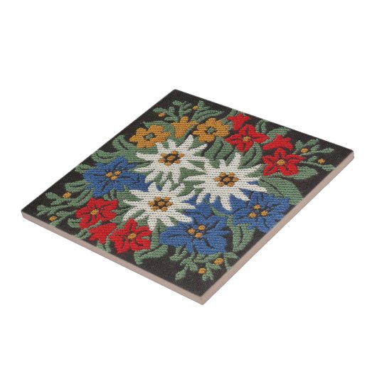 Edelweiss Zwitsers alpenventiel Tegeltje (Zijkant)