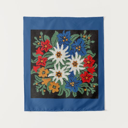 Edelweiss Zwitsers alpenventiel Wandkleed (Voorkant)
