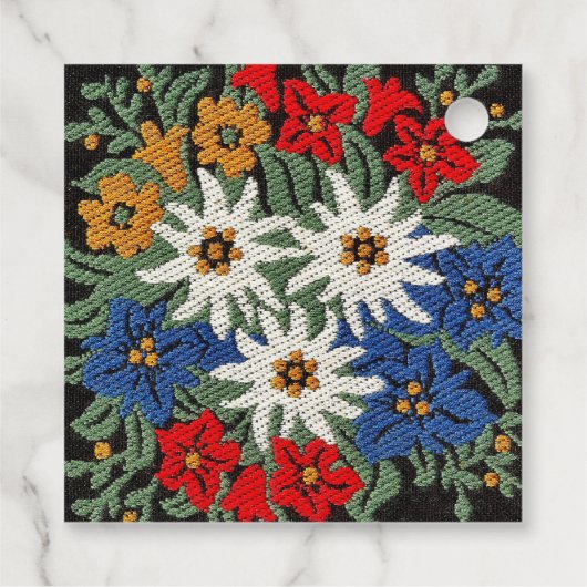 Edelweiss Zwitsers alpenventilator Bedankjes Labels (Achterkant)