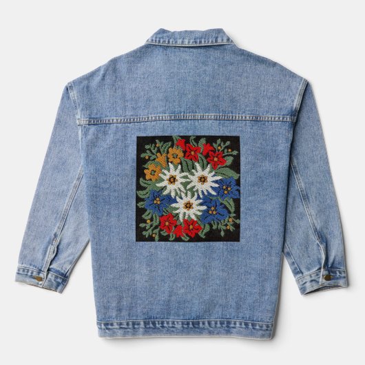 Edelweiss Zwitsers alpenventilator Denim Jacket (Achterkant)