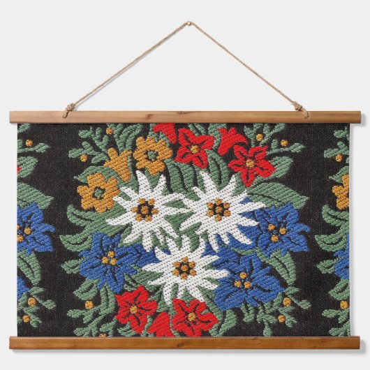 Edelweiss Zwitsers alpenventilator Hangend Wandkleed (Voorkant)