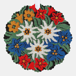 Edelweiss Zwitsers alpenventilator Ornament Kaart