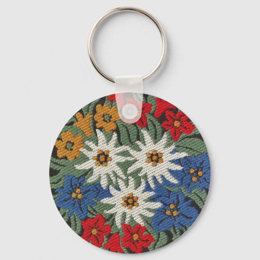 Edelweiss Zwitsers alpenventilator Sleutelhanger (Voorkant)