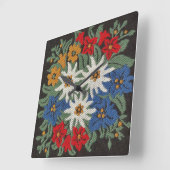 Edelweiss Zwitsers alpenventilator Vierkante Klok (Hoek)