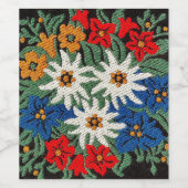Edelweiss Zwitsers alpenventilator Wijn Etiket (Enkel label)