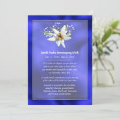 Edelwiess European Style Death Announement Kaart (Staand voorkant)