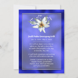 Edelwiess European Style Death Announement Kaart