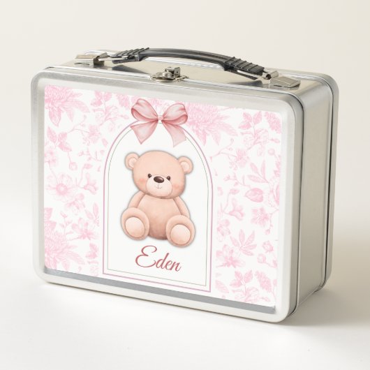 Eden | Aangepaste Roze Teddybeer Nursery Design (Voorkant)