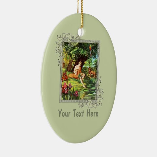 Eden Adam in de tuin Keramisch Ornament (Rechts)