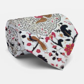 EDEN, antiek rood zwart Stropdas (Opgerold)