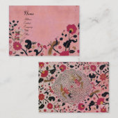 EDEN, antieke rood roze Visitekaartje (Voorkant / Achterkant)