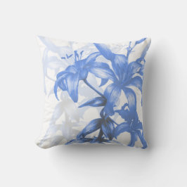 "Eden blue lilies" mooie kunst plein kussen