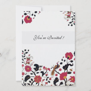 EDEN, bruiloft Tortelduifjes, rode zwarte bloemen, Kaart