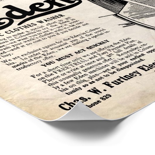  Eden Electric Clothes Washer Print (Hoek)