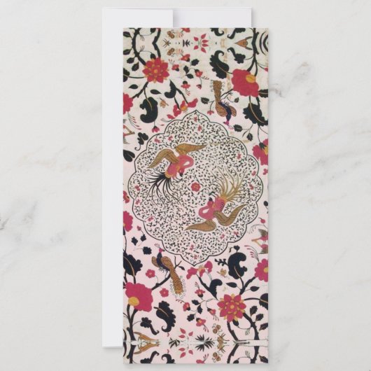 EDEN Flowers and Birds Black Red Pink Floral Aankondiging (Voorkant)