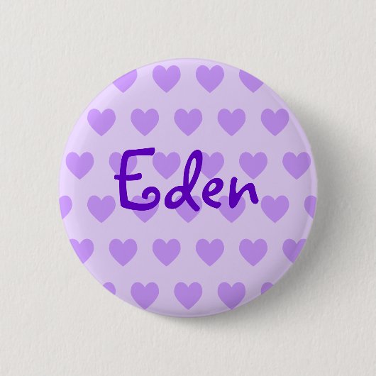 Eden in Paars Ronde Button 5,7 Cm (Voorkant)