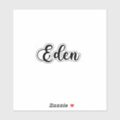 Eden Name - Handgeschreven kalligrafie Sticker (Vel)