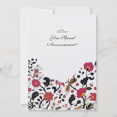 EDEN, Red, Black en White Champagne Metallic Kaart (Achterkant)
