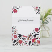 EDEN, Red, Black en White Champagne Metallic Kaart (Staand voorkant)
