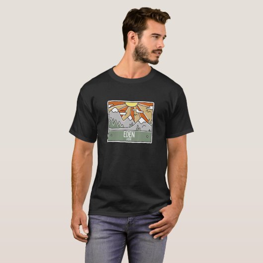 Eden Utah Mountains UT Vacation Souvenir T-shirt (Voorkant volledig)