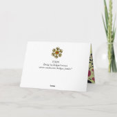 EDEN VLIEGENDE VOGELS, BLOEMEN Rood Zwart Geel Blo Feestdagen Kaart (Achterkant)