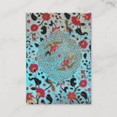 EDEN / WHIMSICAL GARDEN ,blauwe aquamarine Visitekaartje (Achterkant)