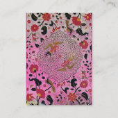 EDEN / WHIMSICAL GARDEN, roze zwart rood Visitekaartje (Achterkant)