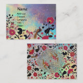 EDEN / Whimsical Magic Garden in Blauw Goud Sparkl Visitekaartje (Voorkant / Achterkant)