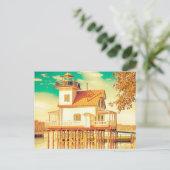 Edenton NC Lighthouse Briefkaart (Staand voorkant)