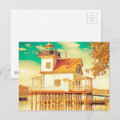 Edenton NC Lighthouse Briefkaart (Voorkant / Achterkant)