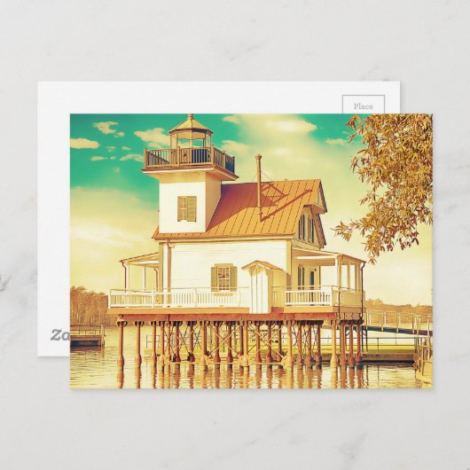 Edenton NC Lighthouse Briefkaart (Voorkant / Achterkant)