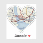 Edenton NC  Map Sticker (Vel)