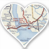 Edenton NC  Map Sticker (Voorkant)