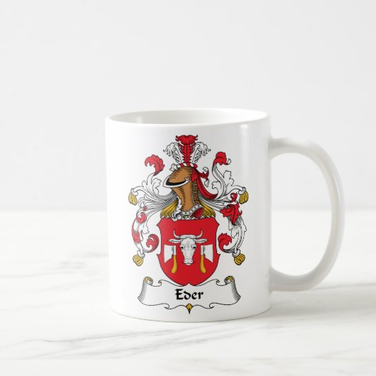 Eder Family Crest Koffiemok (Rechts)