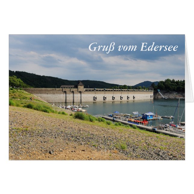 Edersee Staumauer bei Niedrigwasser (Voorkant Horizontaal)