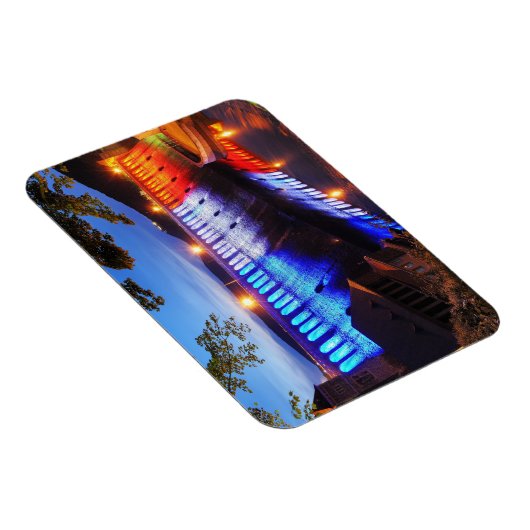 Edersee Staumauer zur blauen Stunde Magneet (Rechterzijde)