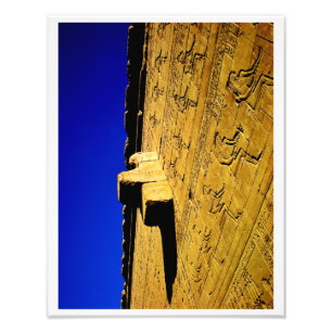 Edfu Temple Hieroglyphics Foto Afdruk