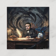 Edgar A. Poe Het Raafgedicht Samenstellend In Goti