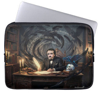 Edgar A. Poe Het raven samenstellend in gotische d Laptop Sleeve