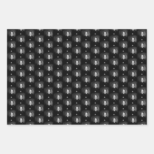 Edgar A Poe Portret Donkere Gothische Gift Inpakpapier Vel (Voorkant 2)