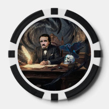 Edgar A. Poe The Raven Samenstellend In Gotische D