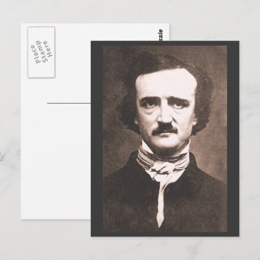 Edgar Alan Poe Briefkaart (Voorkant / Achterkant)