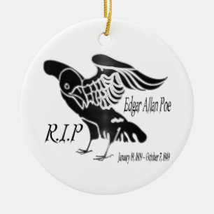 Edgar Alan Poe The Raven Keramisch Ornament