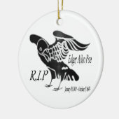 Edgar Alan Poe The Raven Keramisch Ornament (Links)